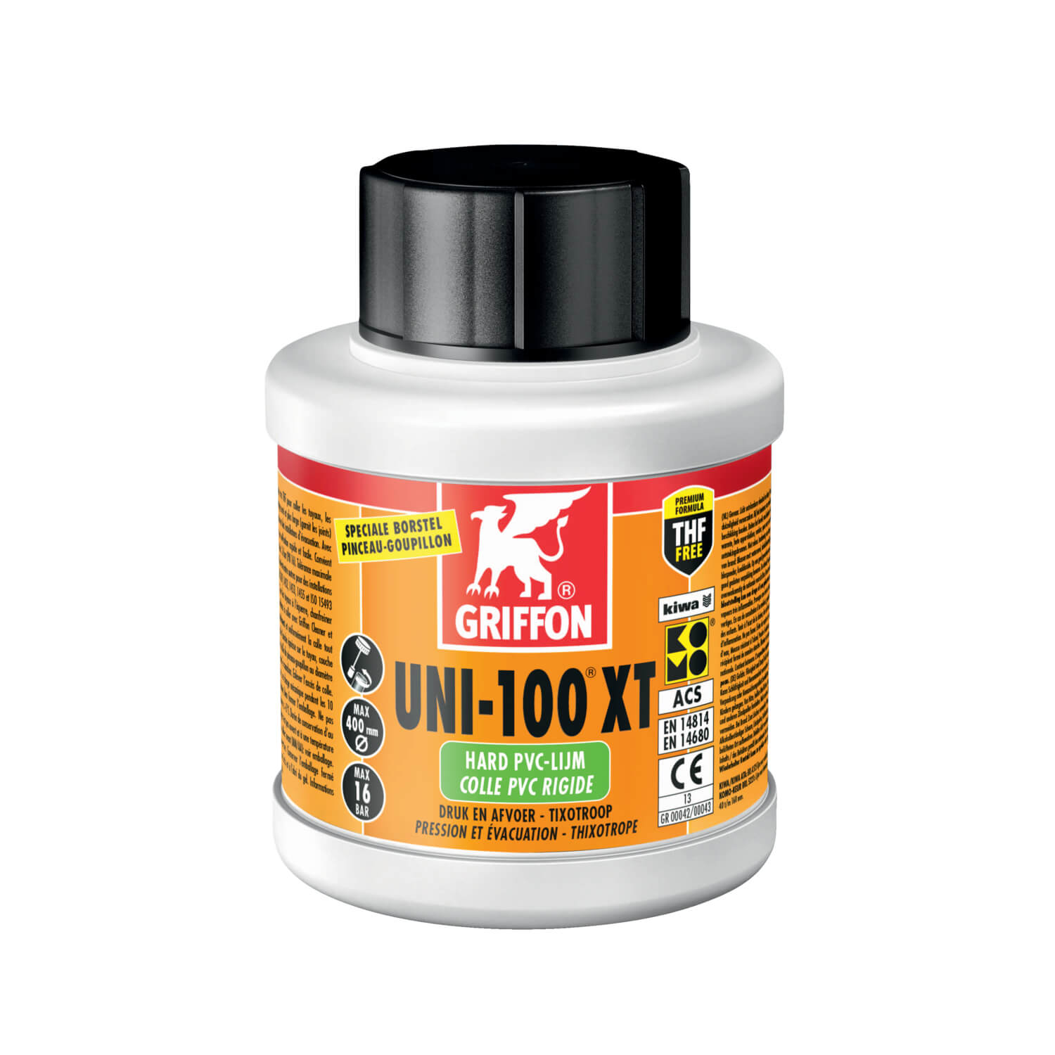 Griffon PVC lijm UNI-100 XT, Kiwa 250ml