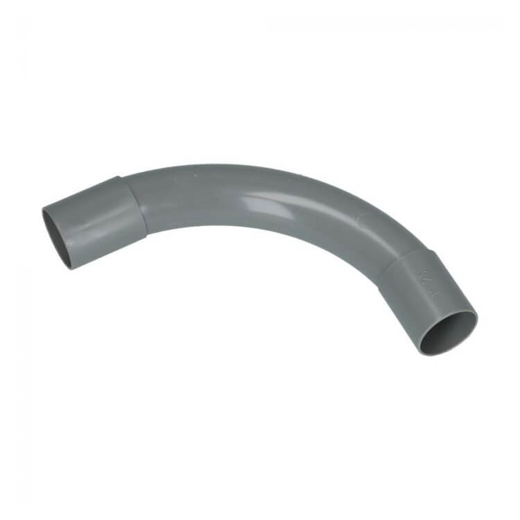 Pipelife Polvite bocht 90° voor elektrabuis 16 mm - 5/8" / 16 mm - 3/4", grijs